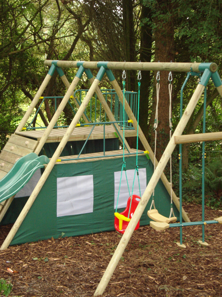 playground with swings and slide